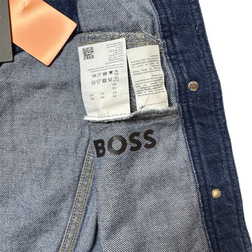 NWT BOSS Denim Vest Jacket size XS - Picture 12 of 14
